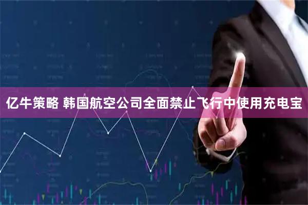 亿牛策略 韩国航空公司全面禁止飞行中使用充电宝