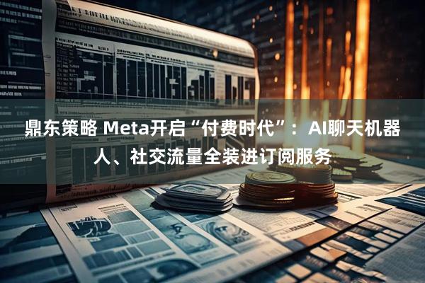 鼎东策略 Meta开启“付费时代”：AI聊天机器人、社交流量全装进订阅服务